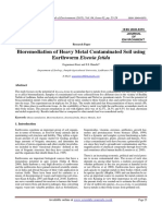 Soil Heavy Metal Bioremediation by Earthworm