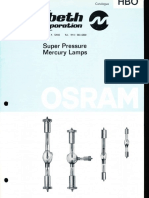 Osram HBO Super Pressure Mercury Lamps Catalog 1977