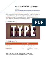 How To Make A Split-Flap Text Display in Photoshop