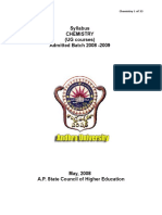 Syllabus Chemistry (UG Courses) Admitted Batch 2008 - 2009