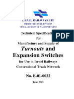 Technical Specification Turnouts and Expansion Switches