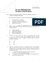 Api 510 Preparatory Final Exam (Closed Book) : Answers in A Separate Answer Sheet