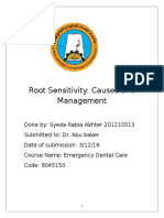 Root Sensitivity: Causes and Management