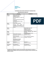 Timetable CSEC 2017 May June