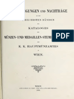 Berichtigungen Und Nachträge Zu Den Drei Ersten Bänden Des Kataloges Der Münzen - Und Medaillen-Stempelsammlung Des K. K. Hauptmünzamtes in Wien