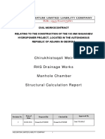 Chirukhistsqali Weir RHS Manhole Chamber Calculation Report