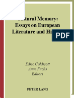 Caldicott, Fuchs, Caldicott - Cultural Memory Essays On European Lit and History PDF