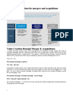 Valuation of Mergers and Acquisition