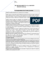 Ejemplo de Acciones para Un Plan de Mejoramiento - Gestión