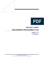 CDC UP Requirements Management Plan Template