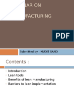 Seminar On Lean Manufacturing