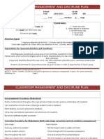 Classroom Management Plan-Specmeth