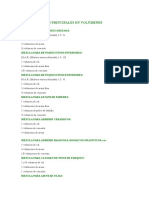 Dosificaciones Principales en Volúmenes