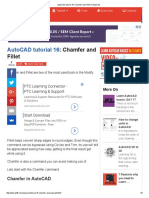 AutoCAD Tutorial 16 - Chamfer and Fillet in AutoCAD