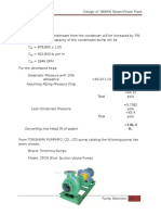 Pump Selection Condensate Pump: Deaerator Pressure With 10% Allowance Assuming Piping Pressure Drop