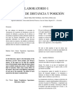 Laboratorio de Sensores de Distancia y Posición