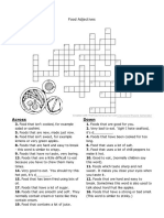 Food Vocabulary Crossword