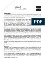 Examiner's Report: F4 Corporate and Business Law (GLO) June 2012