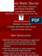 Rainwater Harvesting - A Reliable Alternative in The San Juan Islands