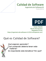 01 - Presentacion Curso Calidad de Software +calidad 2016