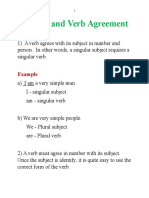 Subject and Verb Agreement