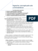 Tema 19. Aspecte Conceptuale Ale Metodicii Criminalistice