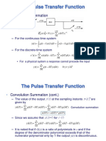 The Pulse Transfer Function: Convolution Summation