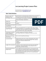 W200 Service-Learning Project Lesson Plan:: Step I: Project Information