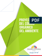 Proyecto Del Código Orgánico Del Ambiente