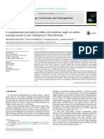 A Computational Procedure To Define The Incidence Angle On Airfoils Rotating Around An Axis Orthogonal To Flow Direction