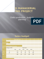 Advanced Managerial Accounting Project 1