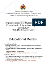 Outcome Based Education Curriculum in Polytechnic Diploma Programmes