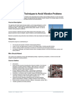 Piping Systems: Techniques To Avoid Vibration Problems: Course Description