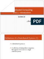 Distributed Computing Unit 1 - Introduction: Lecture 1a - Prof Ruchi S