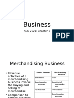 Accounting For Merchandising Business: ACG 2021: Chapter 5