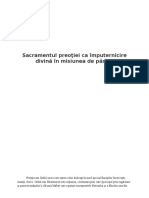 Sacramentul Preoţiei Ca Împuternicire Divină În Misiunea de Păstor, Mărieş Vlad