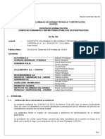 Instituto Colombiano de Normas Técnicas - Icontec: ACTA 134