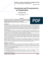 Employees Absenteeism and Presenteeism in An Organization