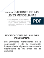 Modificaciones de Las Leyes Mendelianas