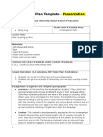 Presentation Model Lesson Plan Template