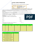 Ejercicios Sobre Potencias