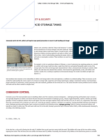 Safety in Sulfuric Acid Storage Tanks - Chemical Engineering - 1