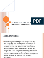 Supervisory Skills: Educational Supervision