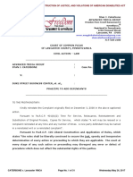 Updated - Lancaster County Court Case No. 08-Ci-13373 Re Praecipe To Add Defendants Lancaster Ymca - Remove James Comey May 16, 2017