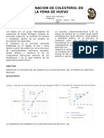 Determinación de Colesterol en La Yema de Huevo