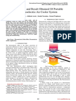 Fabrication and Result Obtained of Portable Thermoelectric Air Cooler System