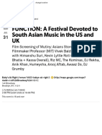 FUNCTION: Festival Devoted To South Asian Music in The US and UK - Tickets - Baby's All Right - BR PDF