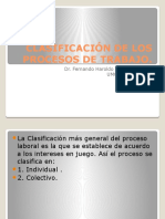 Clasificación de Los Procesos de Trabajo