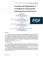 Isolation, Screening and Optimization of Production Medium For Thermostable Laccase Production From Ganoderma SP