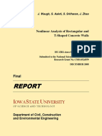 Nonlinear Analysis of Rectangular and T-Shaped Concrete Walls (CMS-0324559)